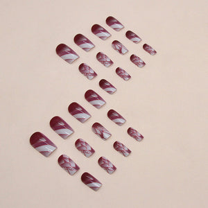 Elegant Minimalist Press-On Nail Set (24pcs) (DESIGN 7429)