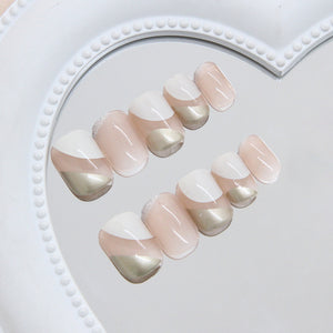 Elegant Minimalist Press-On Nail Set (24pcs) (DESIGN 7448)