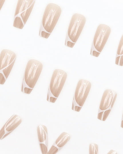 Elegant Minimalist Press-On Nail Set (24pcs) (DESIGN 7566)
