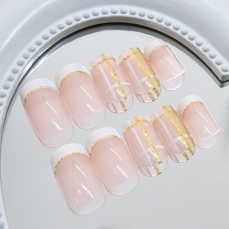 Elegant Minimalist Press-On Nail Set (24pcs) (DESIGN 7443)