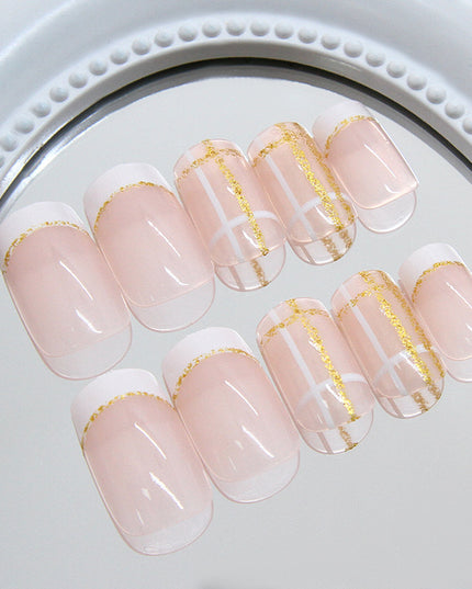 Elegant Minimalist Press-On Nail Set (24pcs) (DESIGN 7443)
