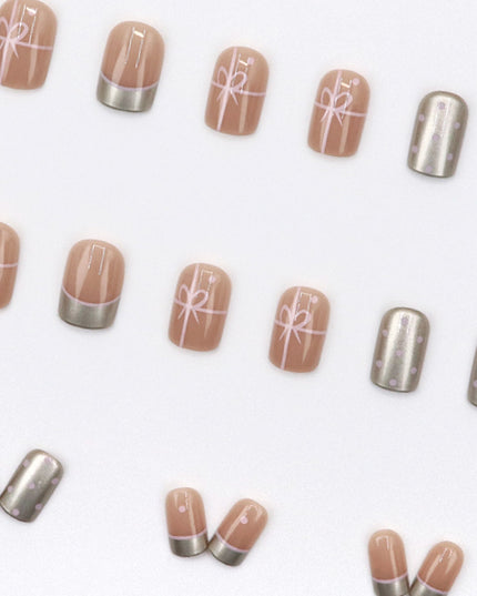 Elegant Minimalist Press-On Nail Set (24pcs) (DESIGN 7657)