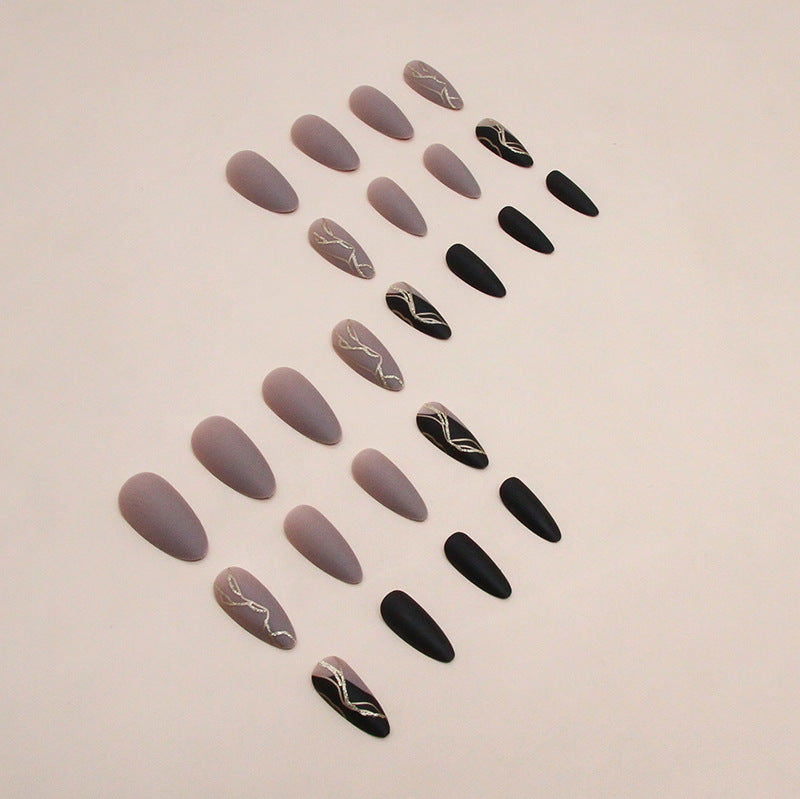 Elegant Minimalist Press-On Nail Set (24pcs) (DESIGN 7436)