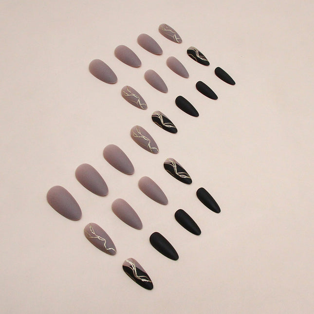 Elegant Minimalist Press-On Nail Set (24pcs) (DESIGN 7436)