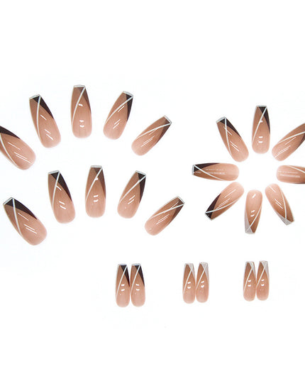 Elegant Minimalist Press-On Nail Set (24pcs) (DESIGN 7369)