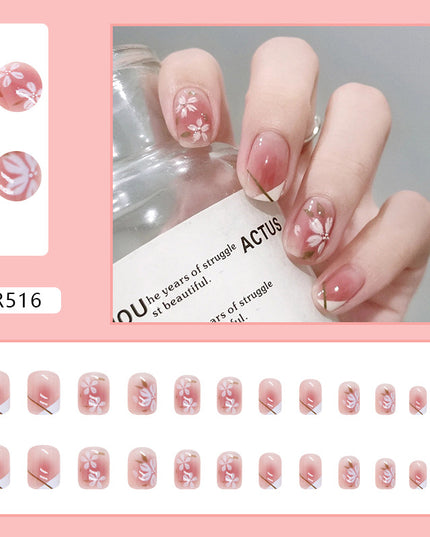 Elegant Minimalist Press-On Nail Set (24pcs) (DESIGN 7412)