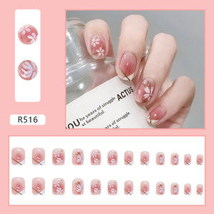 Elegant Minimalist Press-On Nail Set (24pcs) (DESIGN 7412)