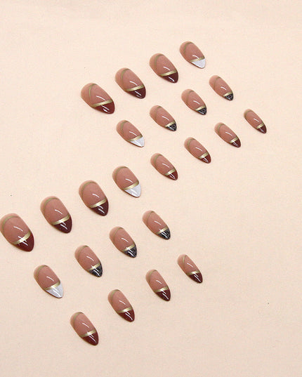 Elegant Minimalist Press-On Nail Set (24pcs) (DESIGN 7385)