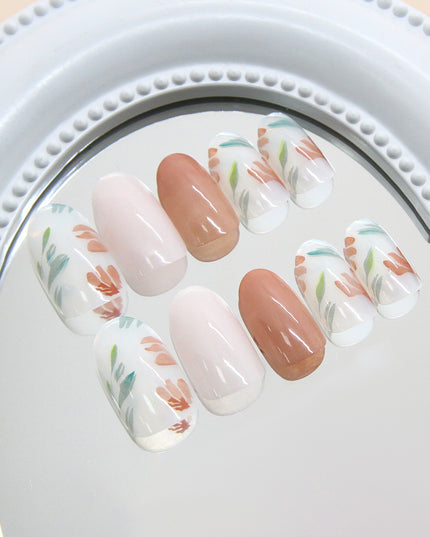 Elegant Minimalist Press-On Nail Set (24pcs) (DESIGN 7356)