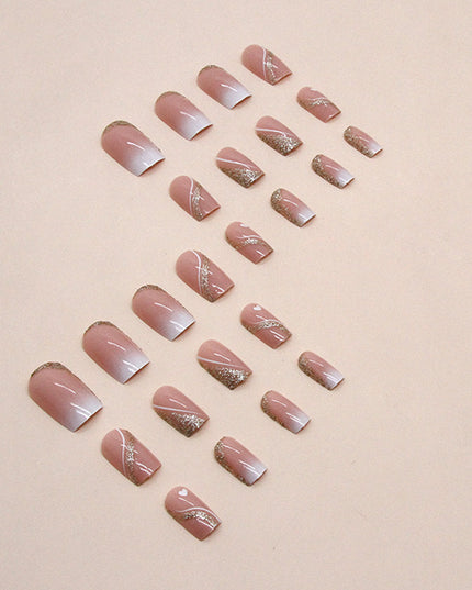 Elegant Minimalist Press-On Nail Set (24pcs) (DESIGN 7390)