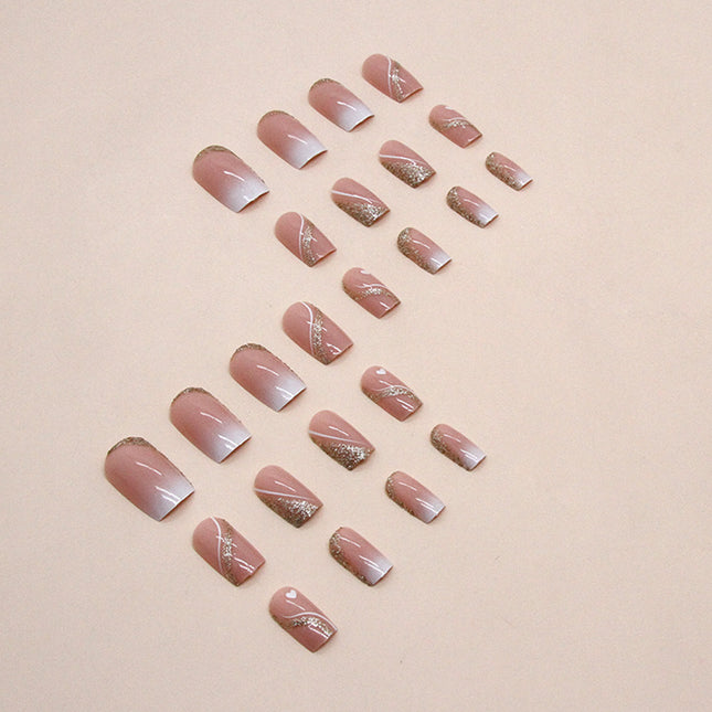 Elegant Minimalist Press-On Nail Set (24pcs) (DESIGN 7390)