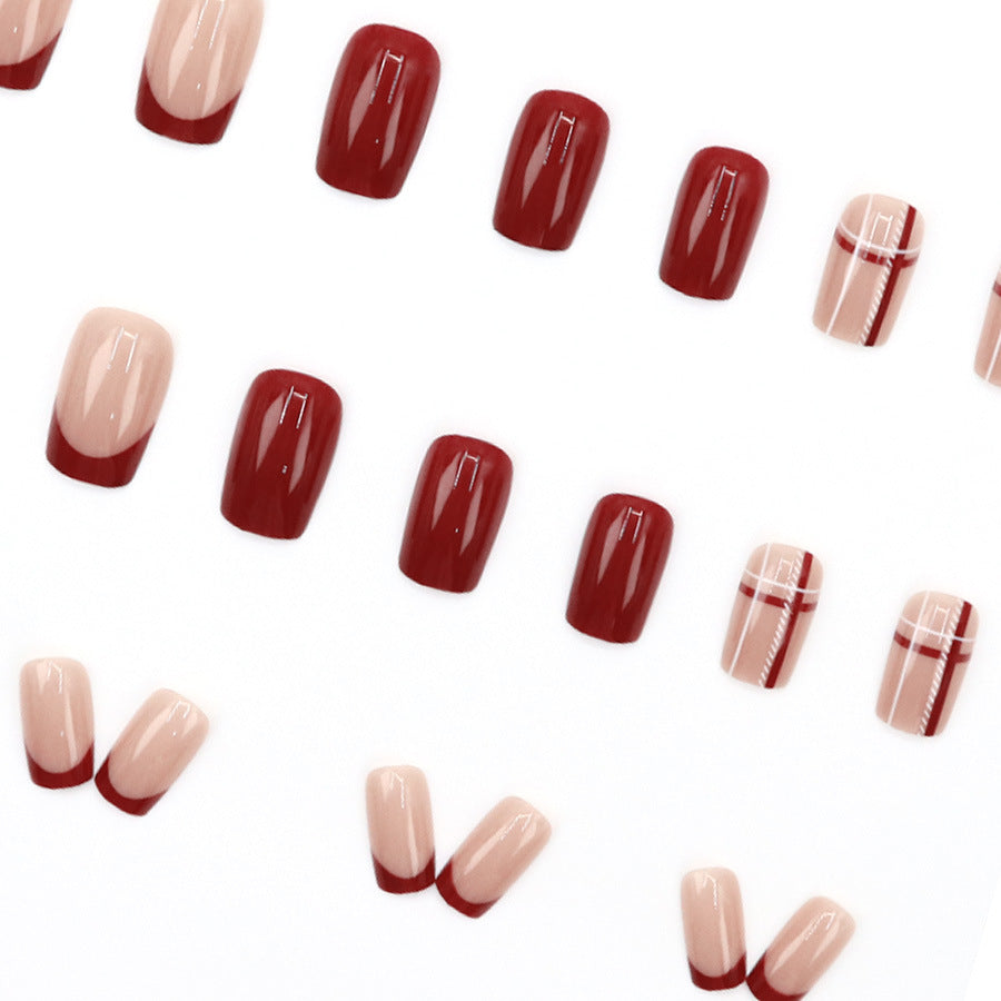 Elegant Minimalist Press-On Nail Set (24pcs) (DESIGN 7584)