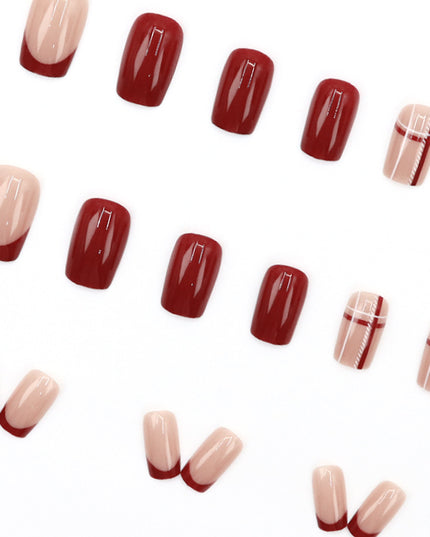 Elegant Minimalist Press-On Nail Set (24pcs) (DESIGN 7584)