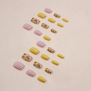 Elegant Minimalist Press-On Nail Set (24pcs) (DESIGN 7389)