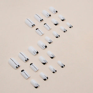 Elegant Minimalist Press-On Nail Set (24pcs) (DESIGN 7395)