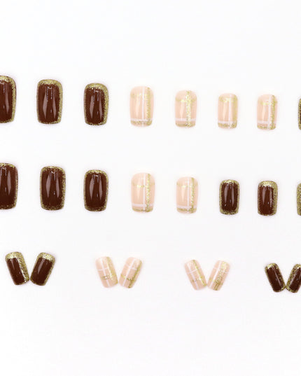 Elegant Minimalist Press-On Nail Set (24pcs) (DESIGN 7628)
