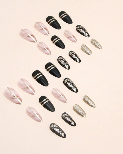 Elegant Minimalist Press-On Nail Set (24pcs) (DESIGN 7475)