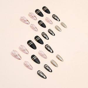 Elegant Minimalist Press-On Nail Set (24pcs) (DESIGN 7475)