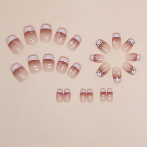 Elegant Minimalist Press-On Nail Set (24pcs) (DESIGN 7417)