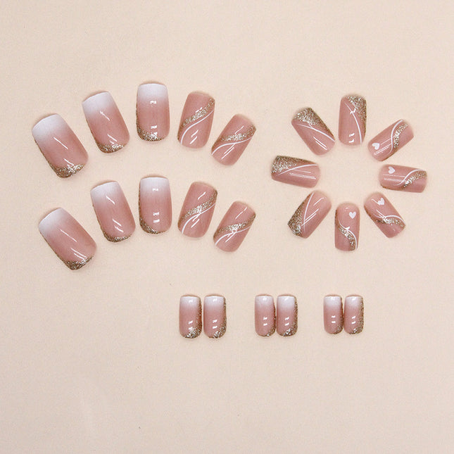 Elegant Minimalist Press-On Nail Set (24pcs) (DESIGN 7390)