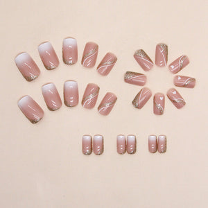 Elegant Minimalist Press-On Nail Set (24pcs) (DESIGN 7390)