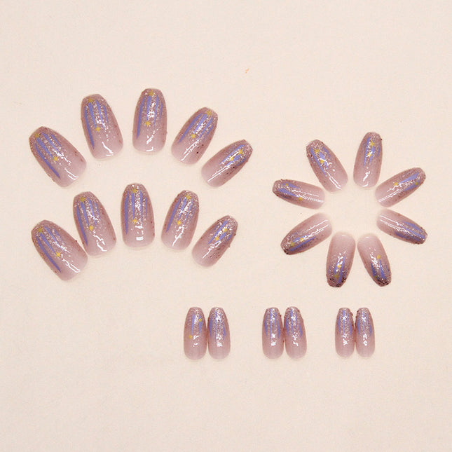 Elegant Minimalist Press-On Nail Set (24pcs) (DESIGN 7384)