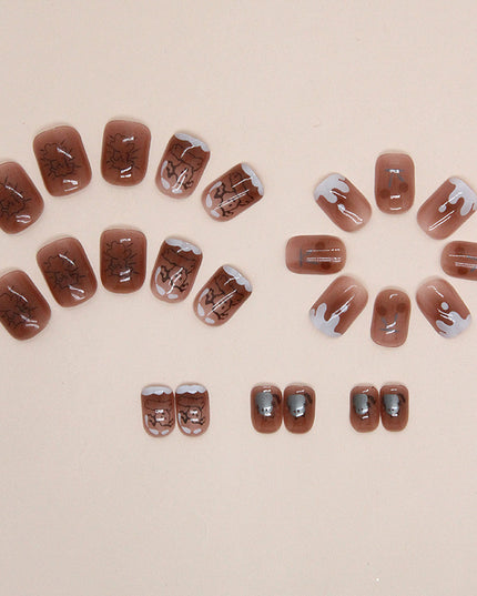 Elegant Minimalist Press-On Nail Set (24pcs) (DESIGN 7461)