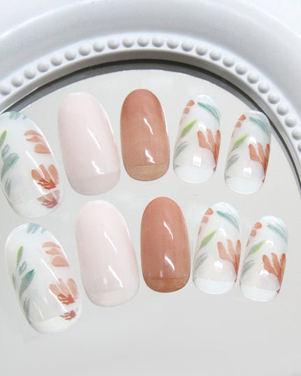 Elegant Minimalist Press-On Nail Set (24pcs) (DESIGN 7356)
