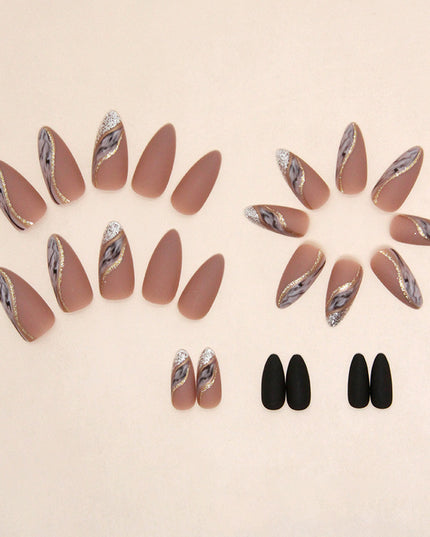 Elegant Minimalist Press-On Nail Set (24pcs) (DESIGN 7473)