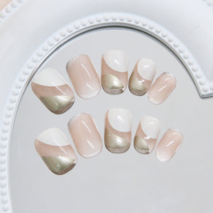 Elegant Minimalist Press-On Nail Set (24pcs) (DESIGN 7448)