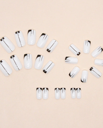 Elegant Minimalist Press-On Nail Set (24pcs) (DESIGN 7395)