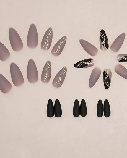 Elegant Minimalist Press-On Nail Set (24pcs) (DESIGN 7436)