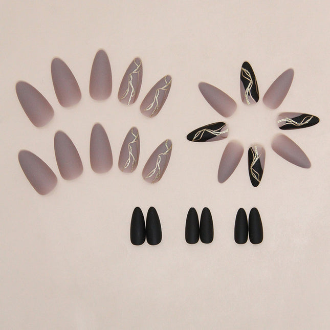 Elegant Minimalist Press-On Nail Set (24pcs) (DESIGN 7436)