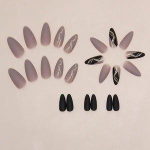 Elegant Minimalist Press-On Nail Set (24pcs) (DESIGN 7436)