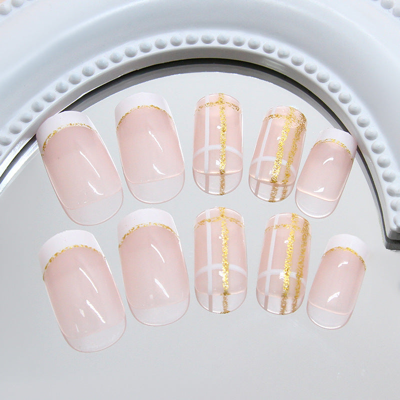 Elegant Minimalist Press-On Nail Set (24pcs) (DESIGN 7443)