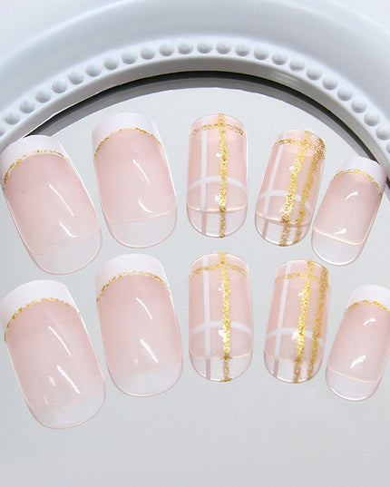 Elegant Minimalist Press-On Nail Set (24pcs) (DESIGN 7443)