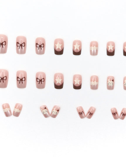 Elegant Minimalist Press-On Nail Set (24pcs) (DESIGN 7643)