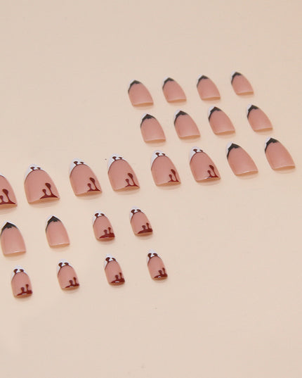 Elegant Minimalist Press-On Nail Set (24pcs) (DESIGN 7435)