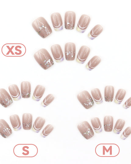 Elegant Minimalist Press-On Nail Set (24pcs) (DESIGN 7517)