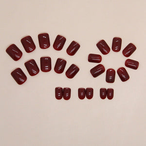 Elegant Minimalist Press-On Nail Set (24pcs) (DESIGN 7424)