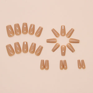 Elegant Minimalist Press-On Nail Set (24pcs) (DESIGN 7381)