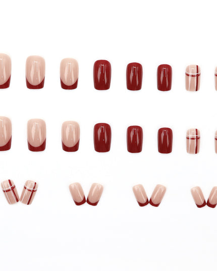 Elegant Minimalist Press-On Nail Set (24pcs) (DESIGN 7584)