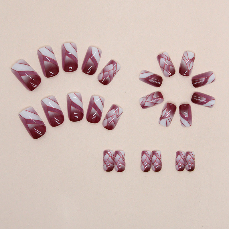 Elegant Minimalist Press-On Nail Set (24pcs) (DESIGN 7429)