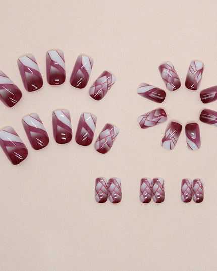 Elegant Minimalist Press-On Nail Set (24pcs) (DESIGN 7429)