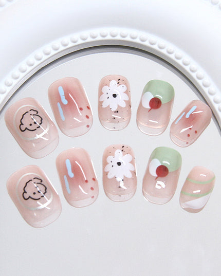 Elegant Minimalist Press-On Nail Set (24pcs) (DESIGN 7446)