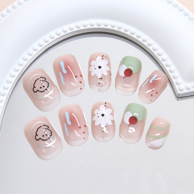 Elegant Minimalist Press-On Nail Set (24pcs) (DESIGN 7446)