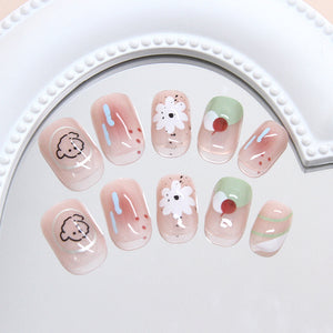 Elegant Minimalist Press-On Nail Set (24pcs) (DESIGN 7446)