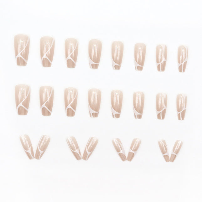 Elegant Minimalist Press-On Nail Set (24pcs) (DESIGN 7566)