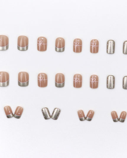 Elegant Minimalist Press-On Nail Set (24pcs) (DESIGN 7657)