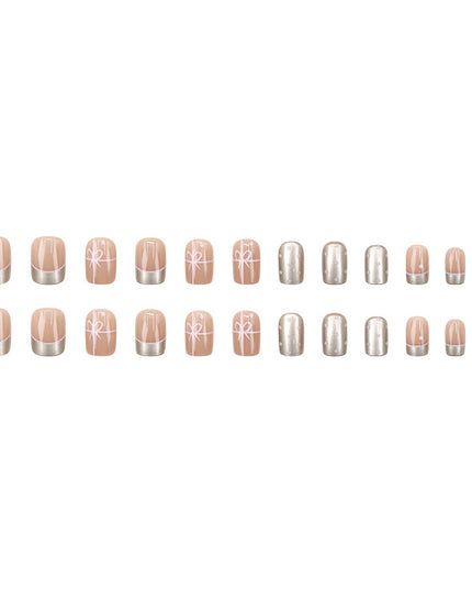 Elegant Minimalist Press-On Nail Set (24pcs) (DESIGN 7657)